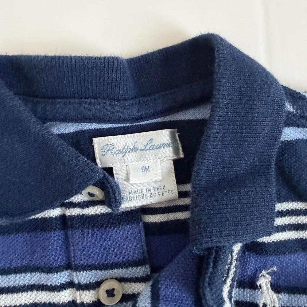 Ralph Lauren Baby Striped Polo Size 9 Months